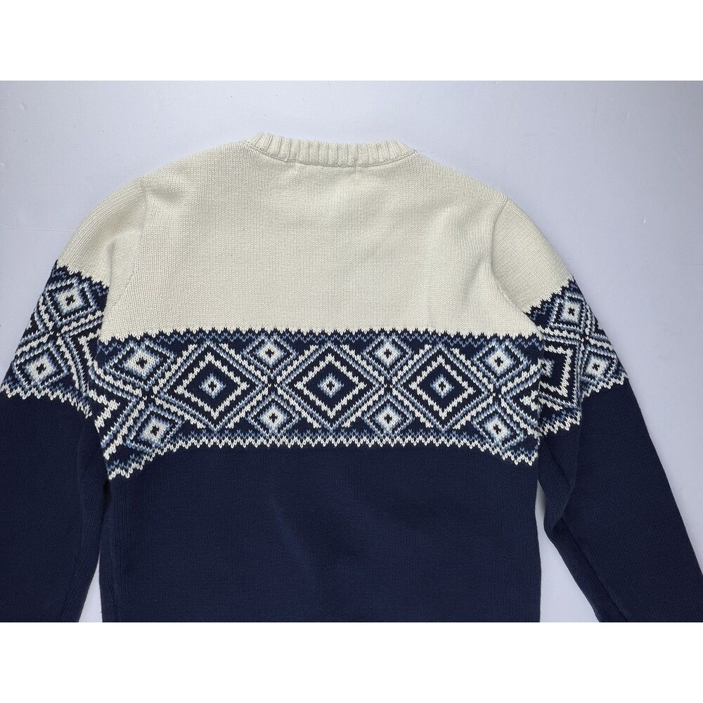 Hope & Henry  Boys Sweater Large Organic Cotton Long‎ Sleeve Intarsia Pullover - Picture 10 of 12